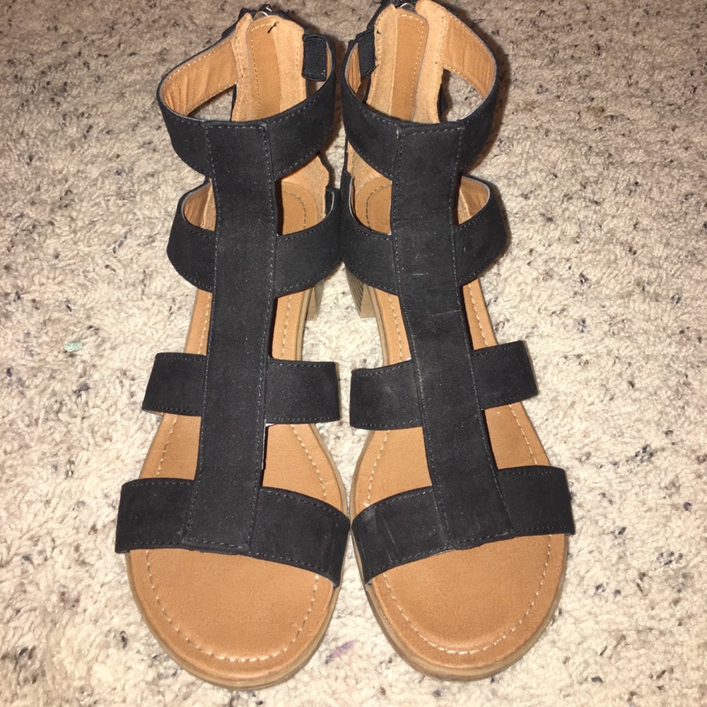 Black sandals. Only worn a couple of times.